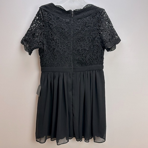 Lulu's “Angel in Disguise” Black Lace Mini Dress - Picture 3 of 14